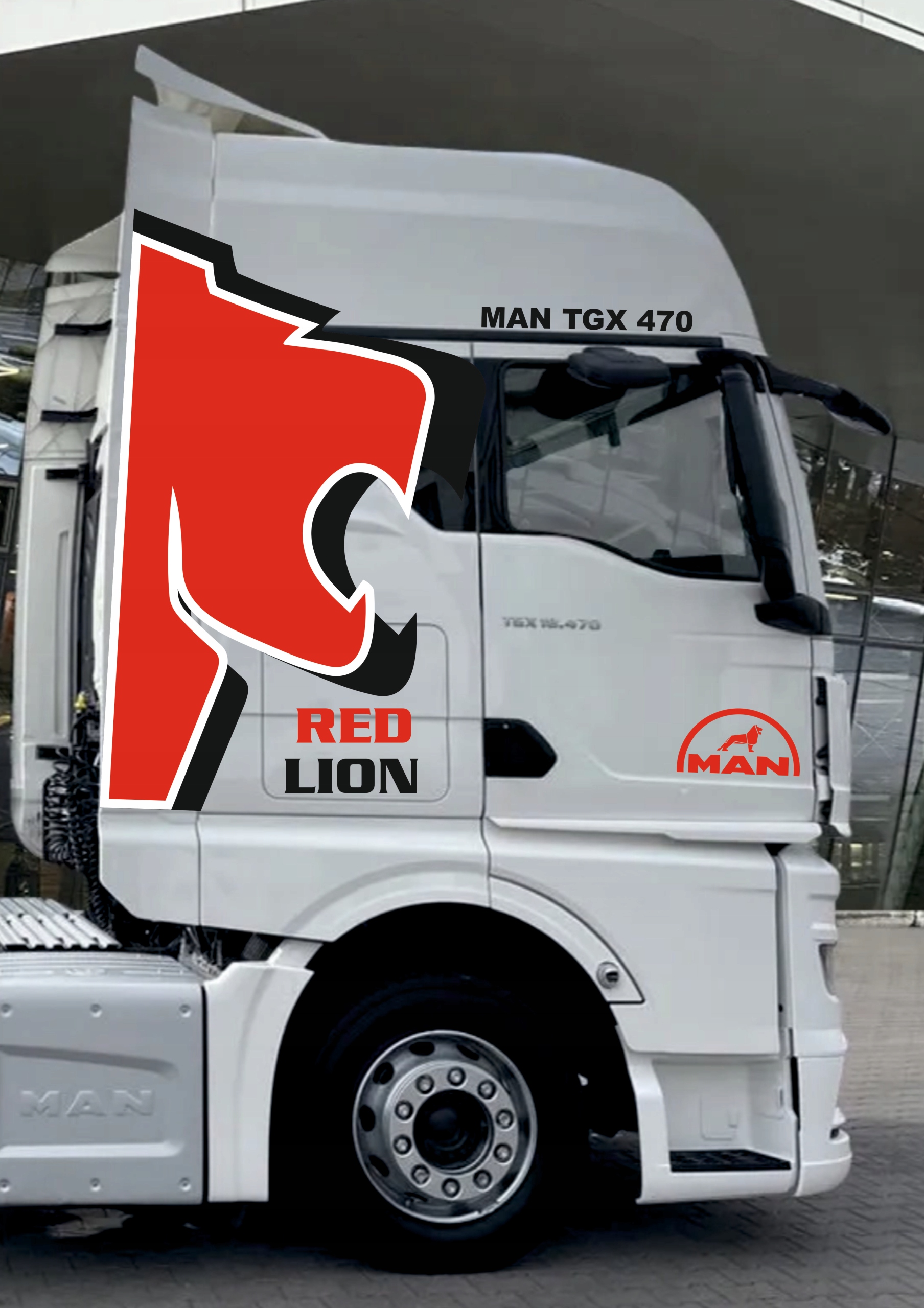 NAKLEJKI MAN TGX TGA GŁOWY LWA Producent Inny