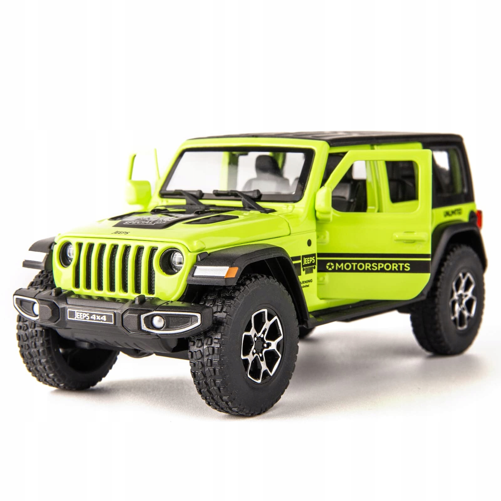 Autíčko Jeep Wrangler 1:32 Odpuzující Zelené