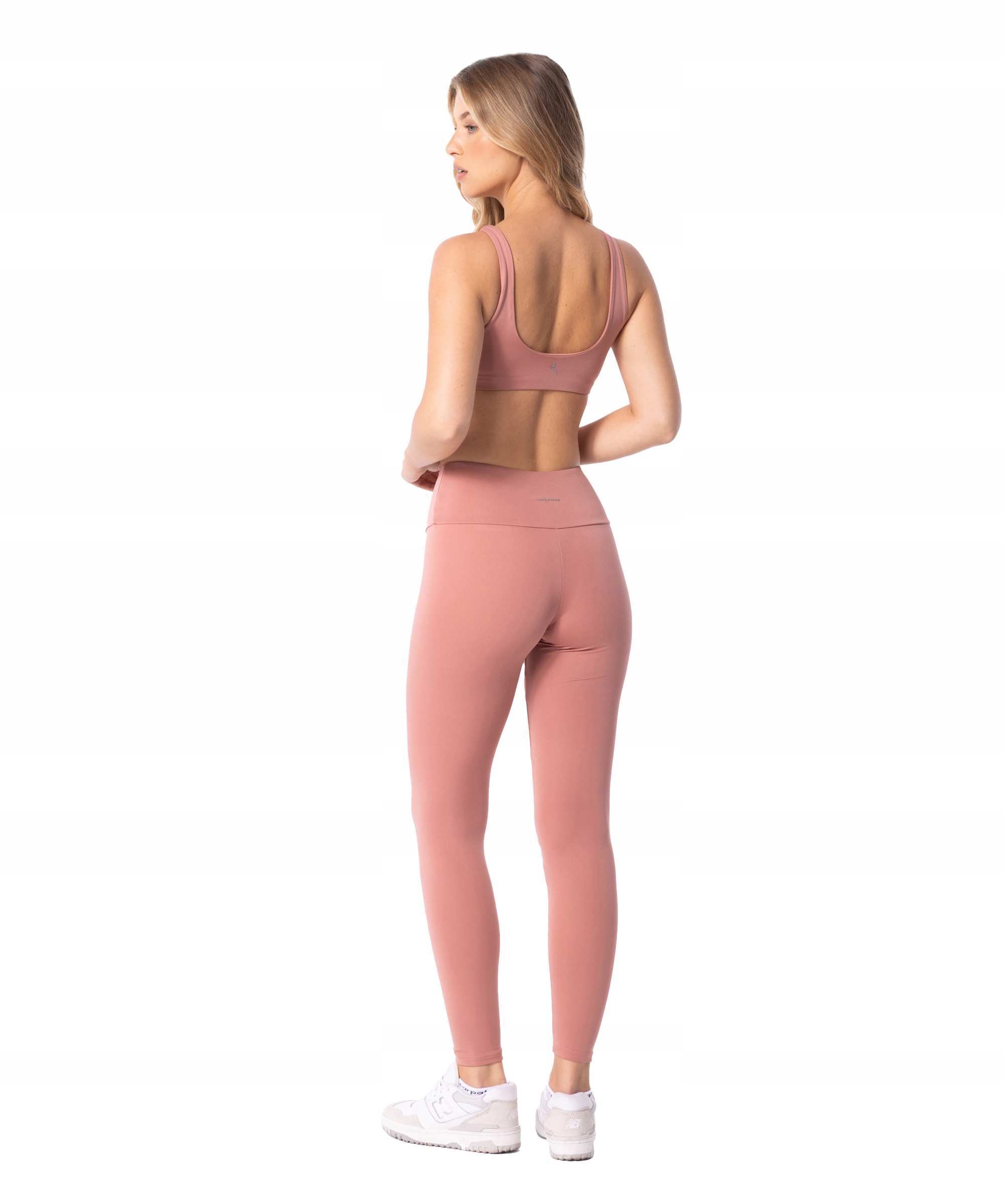 Legginsy damskie sportowe wysoki stan Minimal Horizon Carpatree L różowy