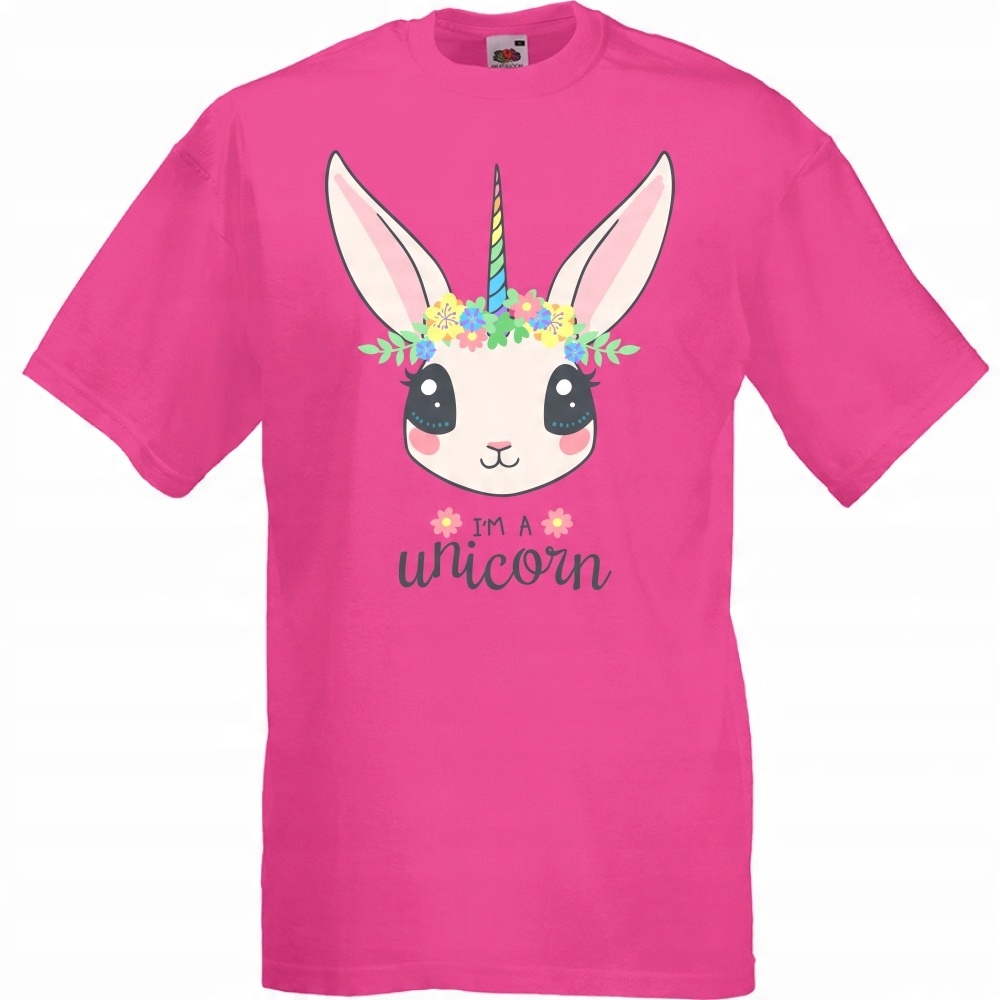 

Koszulka unicorn jestem jednorożcem M fuksja