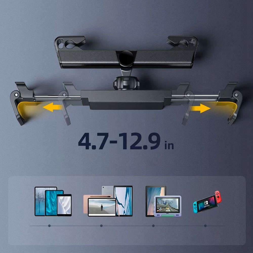 UCHWYT SAMOCHODOWY NA TELEFON TABLET 12.9 ZAGŁÓWEK Rodzaj do tabletów