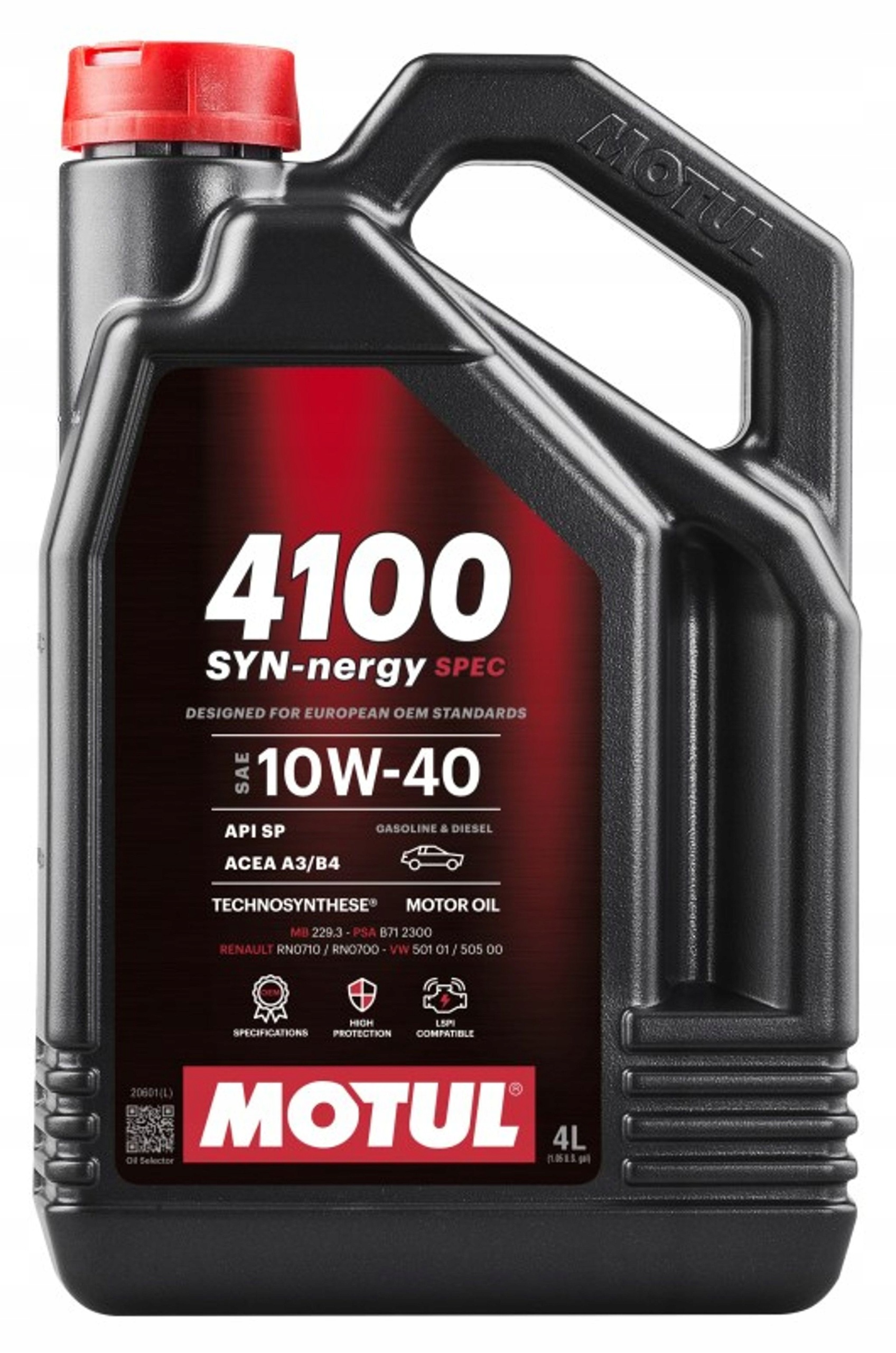 112891 Olej Motul 10W40 4L 4100 Syn-nergy Spec A3/B4 Sp 229.3 B71