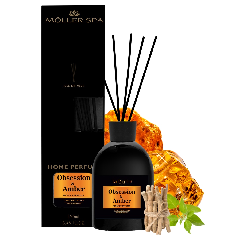 Osvěžovač tyčinek Luxusní vůně Obsession & Amber do domácnosti 250 ml Velký