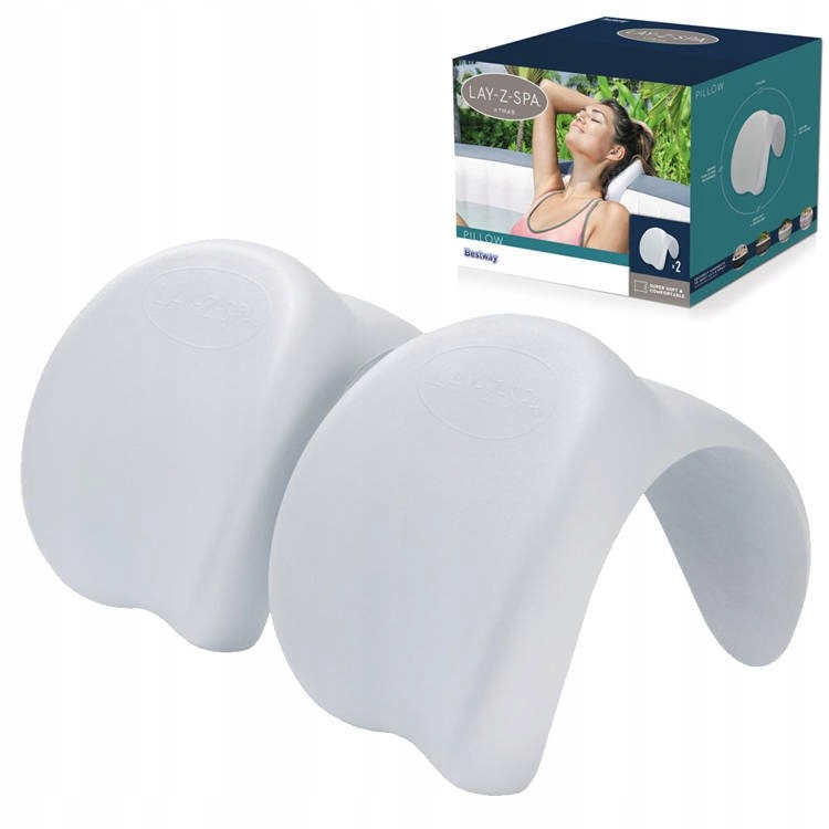 Bestway Lay-Z-Spa Polštáře na opěrku hlavy do vířivky 2 ks šedé