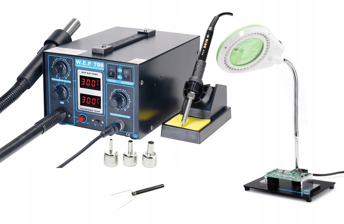 

Stacja Lutownicza Wep 706 +Platforma 628A-2 Lampa