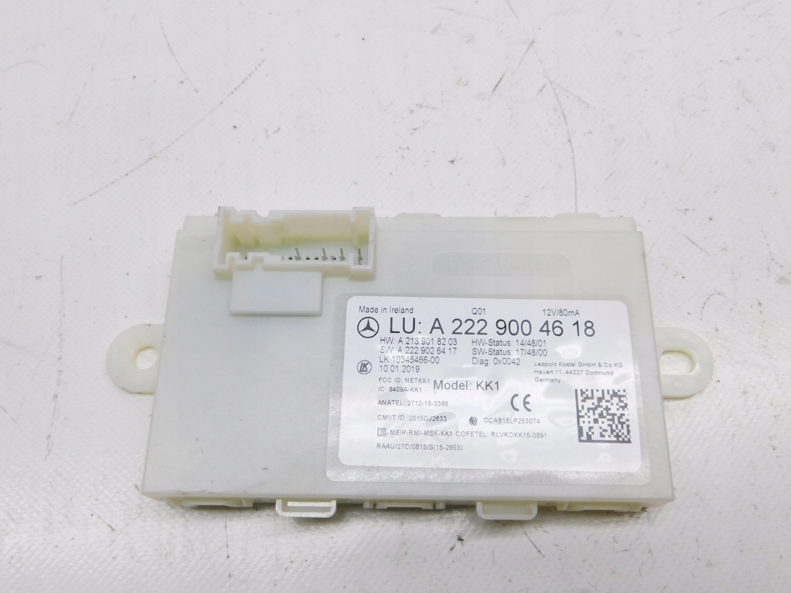 MODUŁ KEYLESS MERCEDES W205 W213 W222 A2229004618