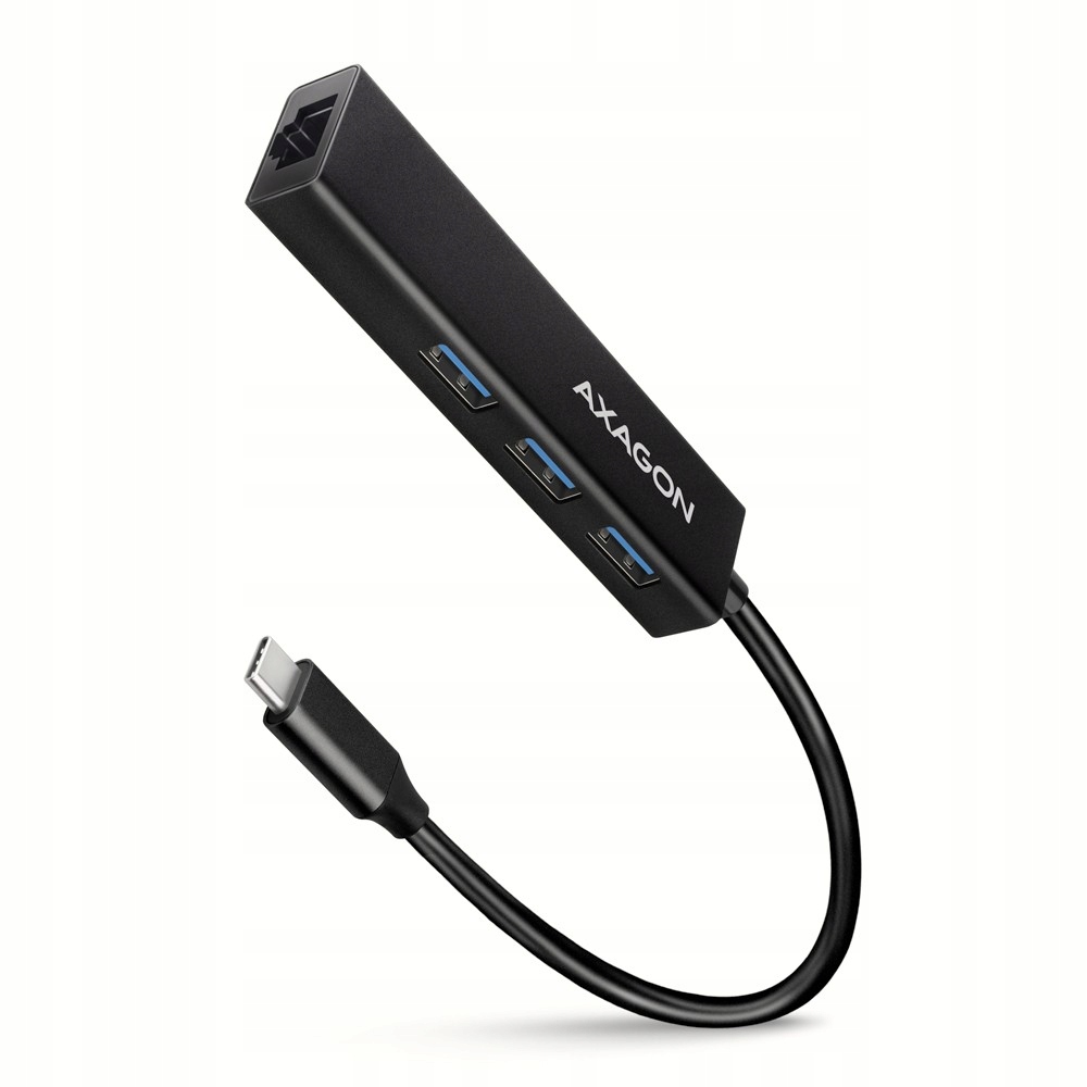 HMC-GL3A Víceportový Usb hub 4v1, 5Gbps, 3x Usb-a Glan, 20 cm Usb-c