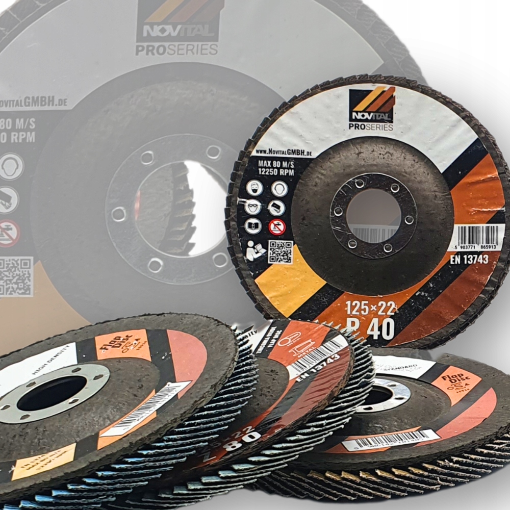 Tarcza lamelkowa NOVITAL stożkowa 125x22 P40 HIGH Density Marka Novital