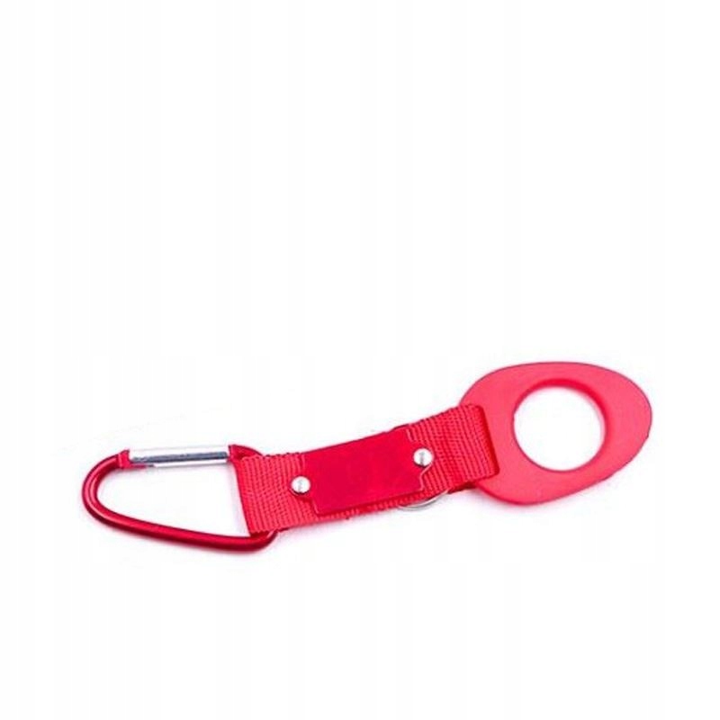 Uchwyt do plecaka NA BUTELKĘ karabińczyk na smyczy torby na napój wodę czer Stan opakowania oryginalne