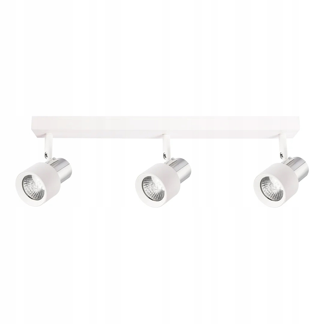 Stropní svítidlo trojitá bílá chrom 3 reflektory nastavitelné 45 cm Milagro