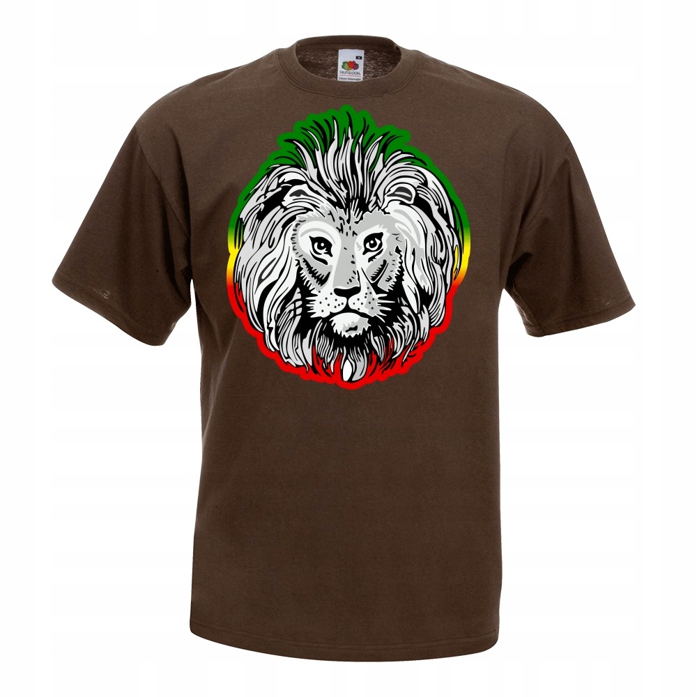 

Koszulka z nadrukiem reggae lew rasta rastaman XL