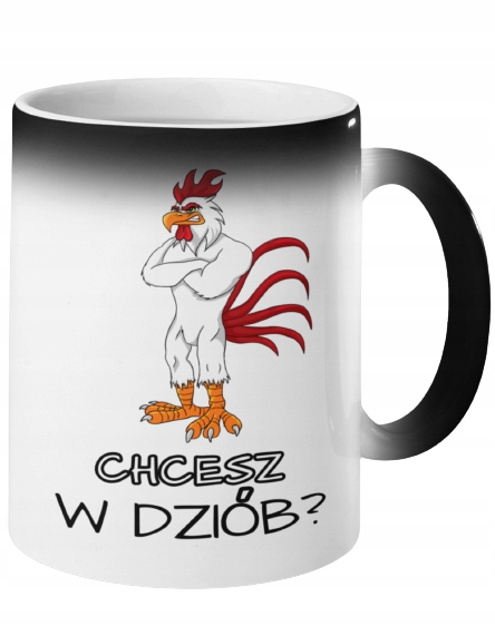 KUBEK MAGICZNY UPOMINEK KOGUT CHCESZ W DZIÓB