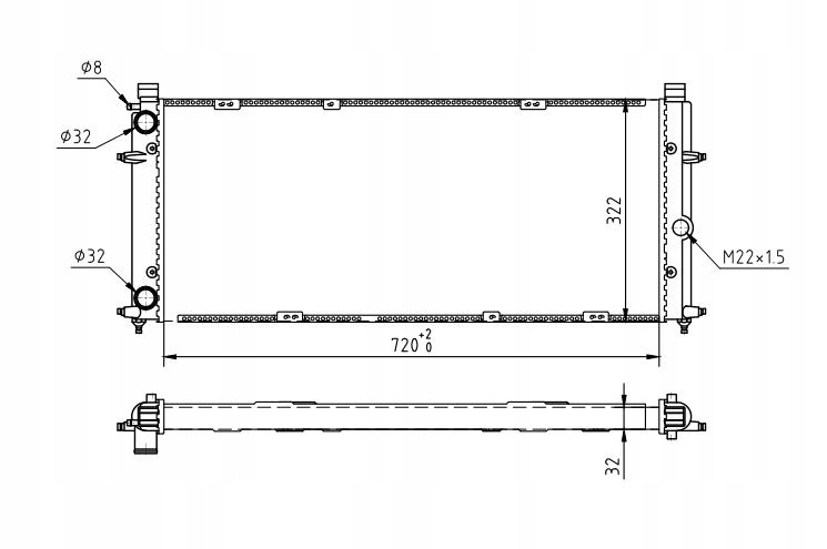 CHŁODNICA VW T4 1.9D,2.4D 90-94