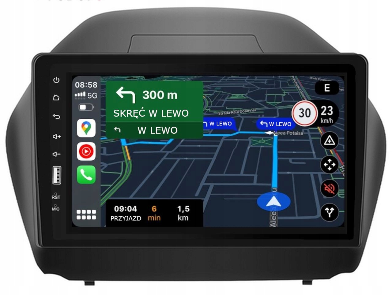 Rádio Hyundai IX 35 2009-2015 Android-auto Carplay Usb MP3 MP4 Bluetooth