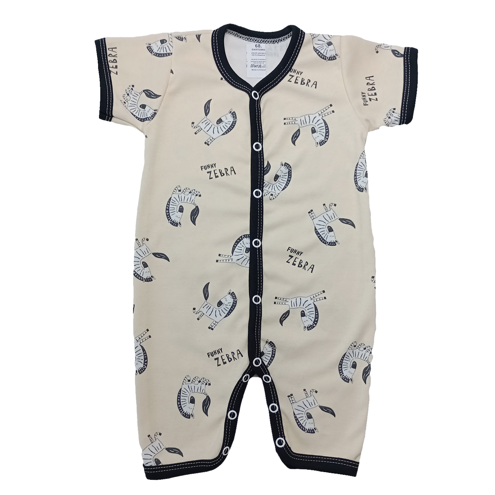 Rampersy 110 rampers letni dziecięcy pajacyk do spania rozpinany w zeberki