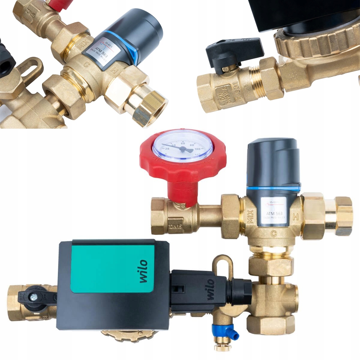 Čerpacia skupina pre cirkuláciu teplej úžitkovej vody Wzs 75 Afriso Čerpadlo Wilo