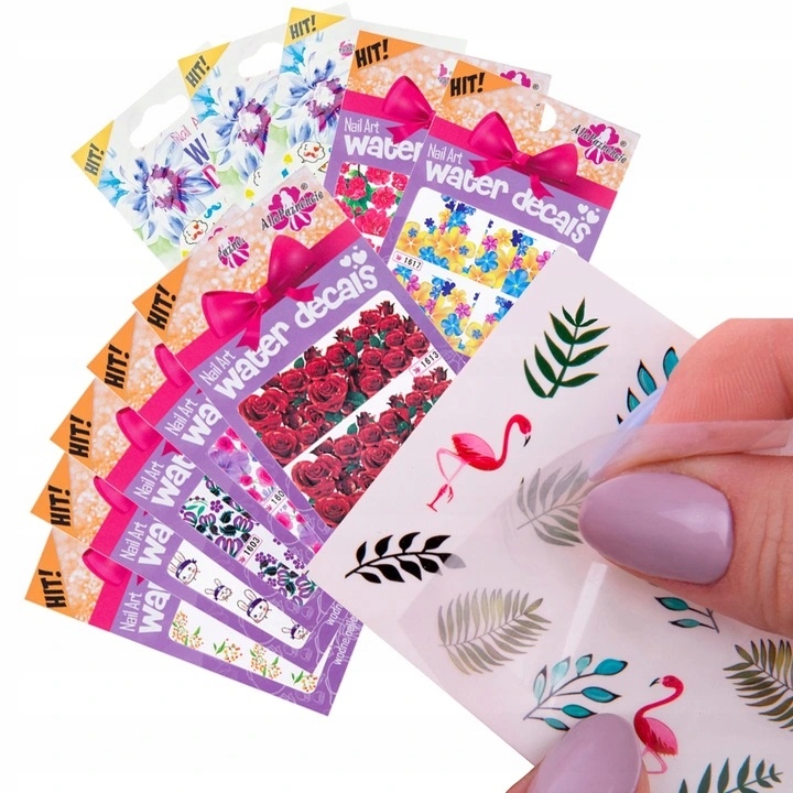 

Zestaw 10 X Naklejka Wodna Kalkomania MIX