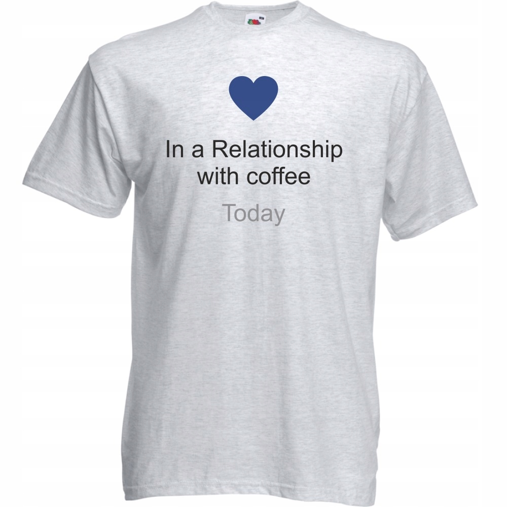 

Koszulka zabawna kawa kawosz coffee XL ash szara