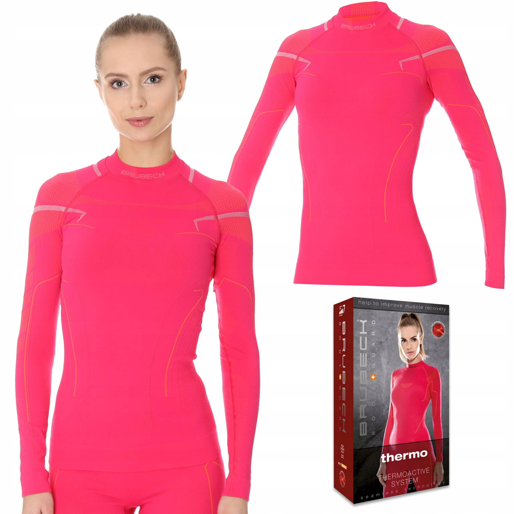 Mikina Dámská Termoaktivní Lyžařská Zimní Dlouhý Rukáv Brubeck Thermo S