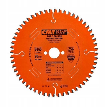Pila Cmt Itk 281.166.56H ⌀165 mm, 56 zubů, řez 2,2 mm, tělo 1,6 mm