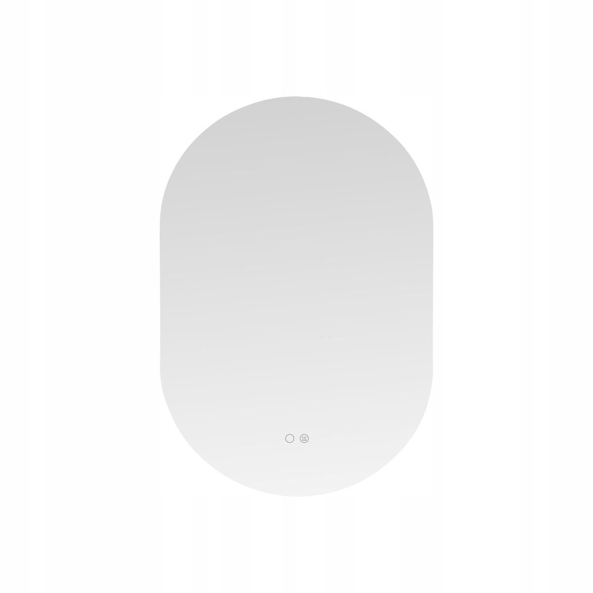 Oválne vyhrievané kúpeľňové zrkadlo s Led podsvietením 24W D3002 Zuma Li