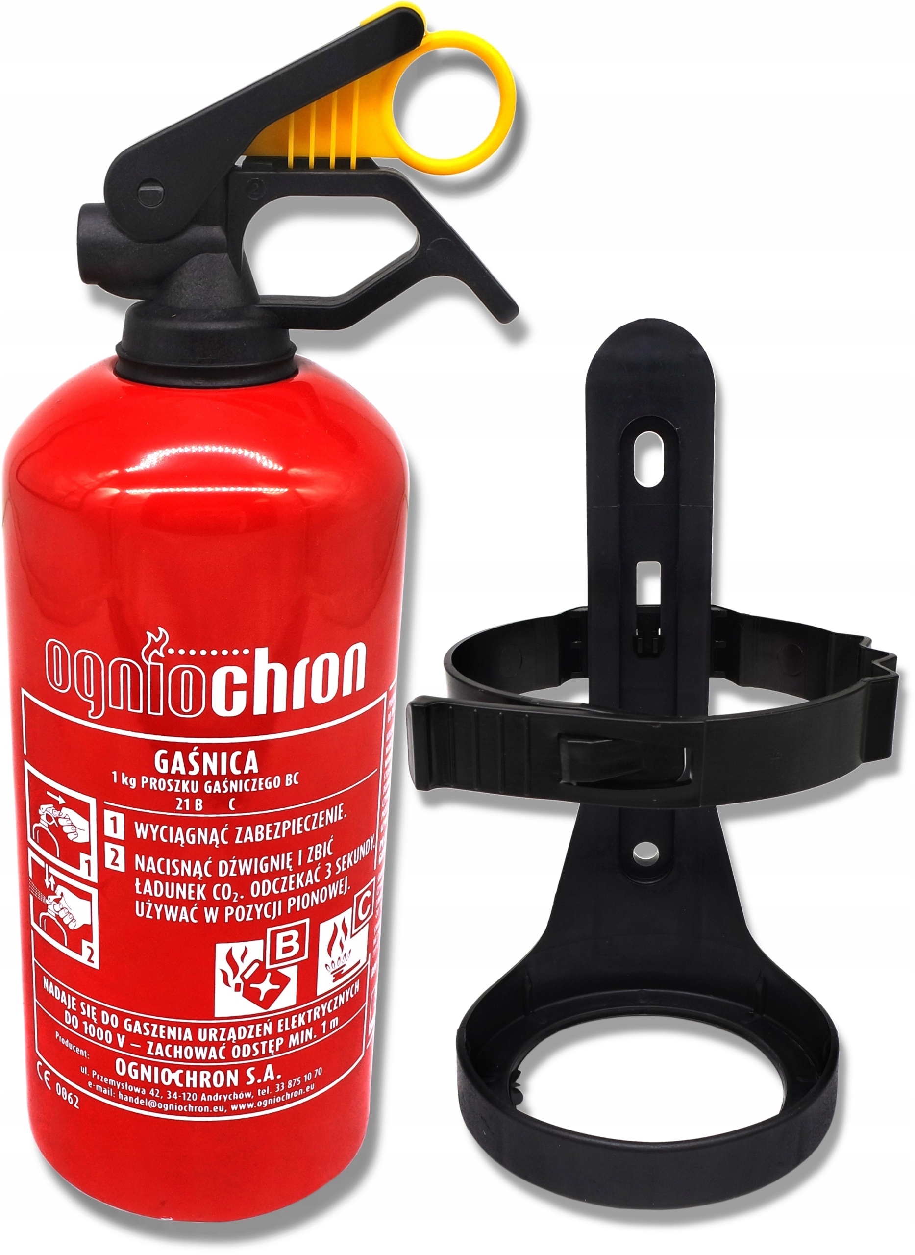 Gaśnica proszkowa 1 kg Ogniochron GP-1z BC/MP