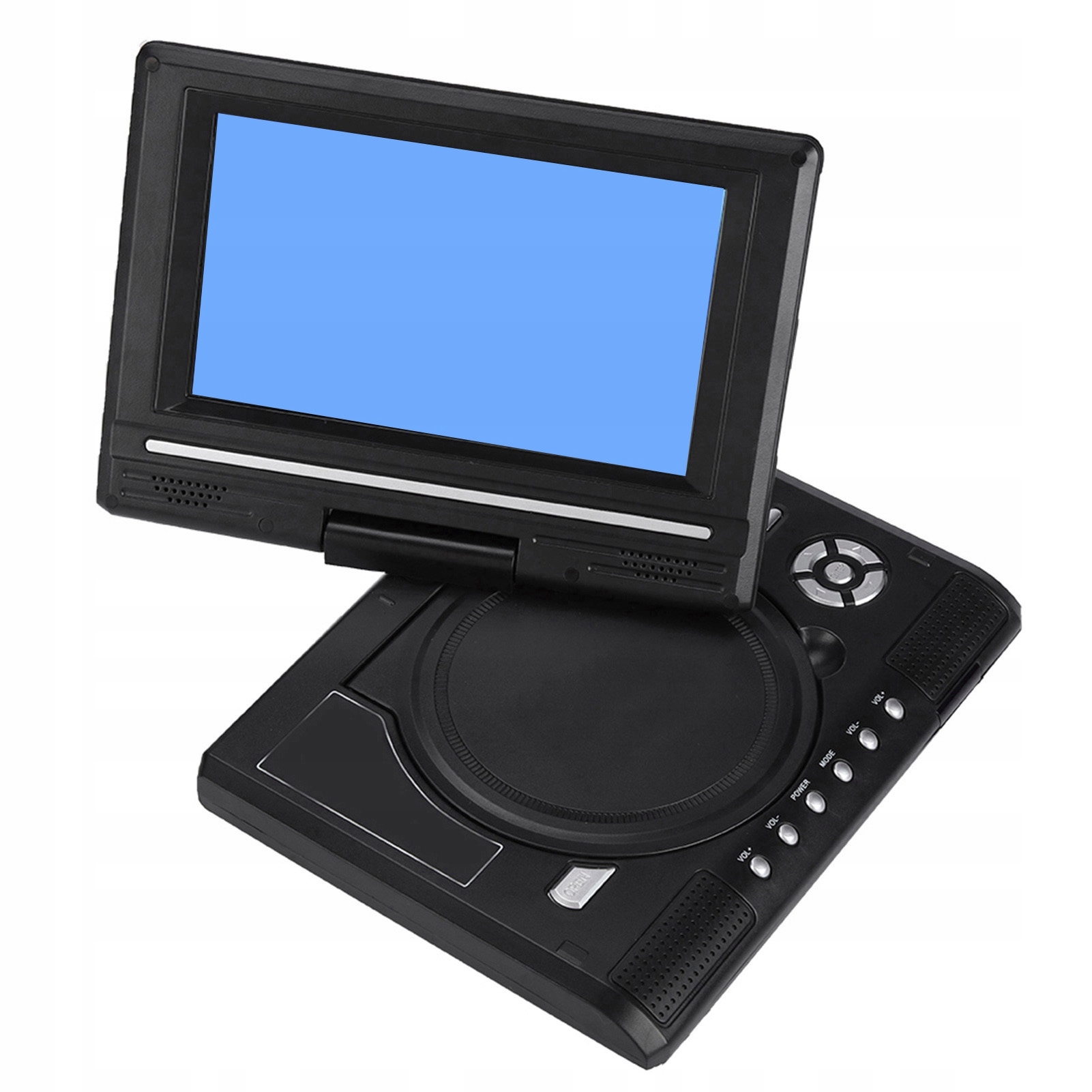 Přenosný Automobilový Přehrávač DVD CD 7'' LCD, Černý