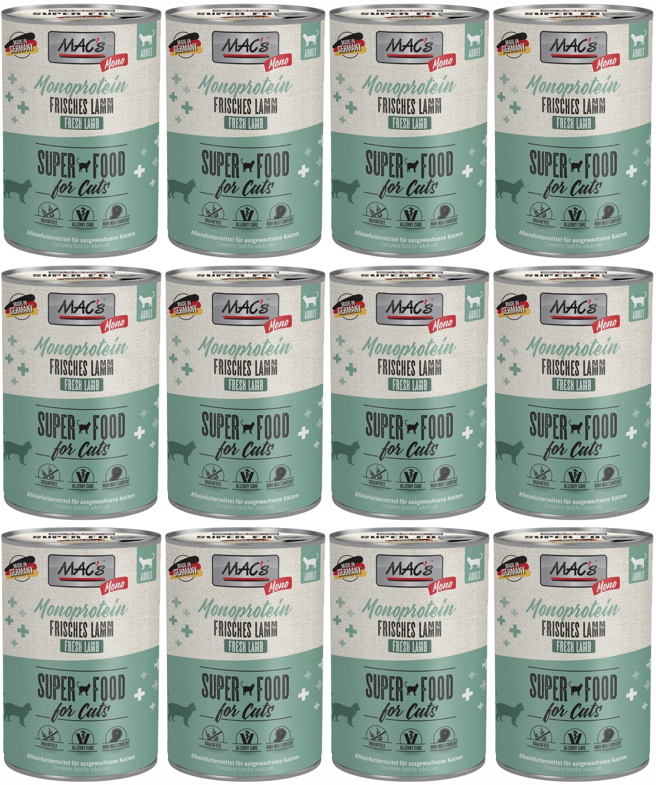 MAC's Cat Monoprotein Jagnięcina 12 x 400 g