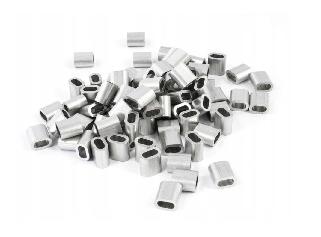 Hliníkové pouzdro, spojka, svorka pro lana -- 3 mm -- 1000 ks