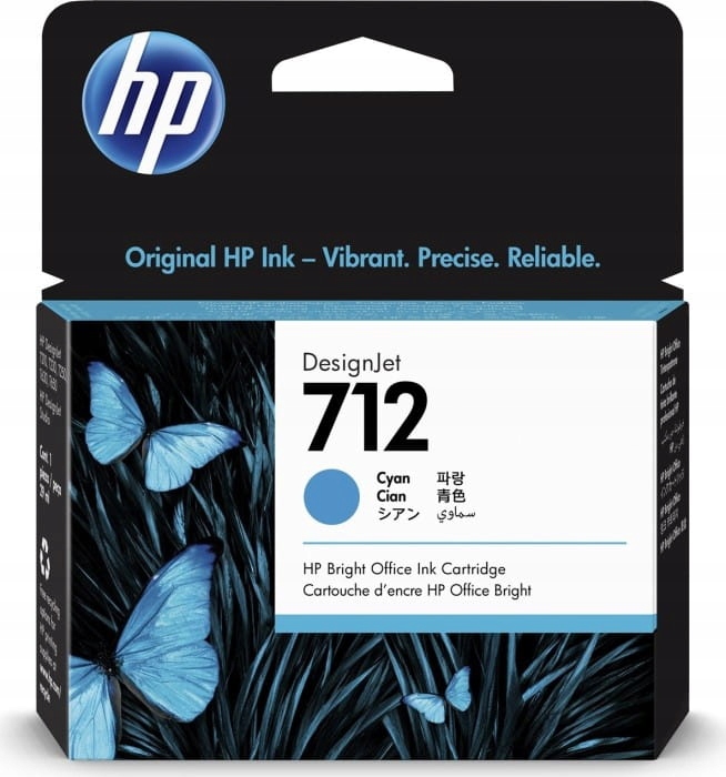 

Tusz org. Hp 712 Cyan 3ED67A T210 T230 T250 29ml
