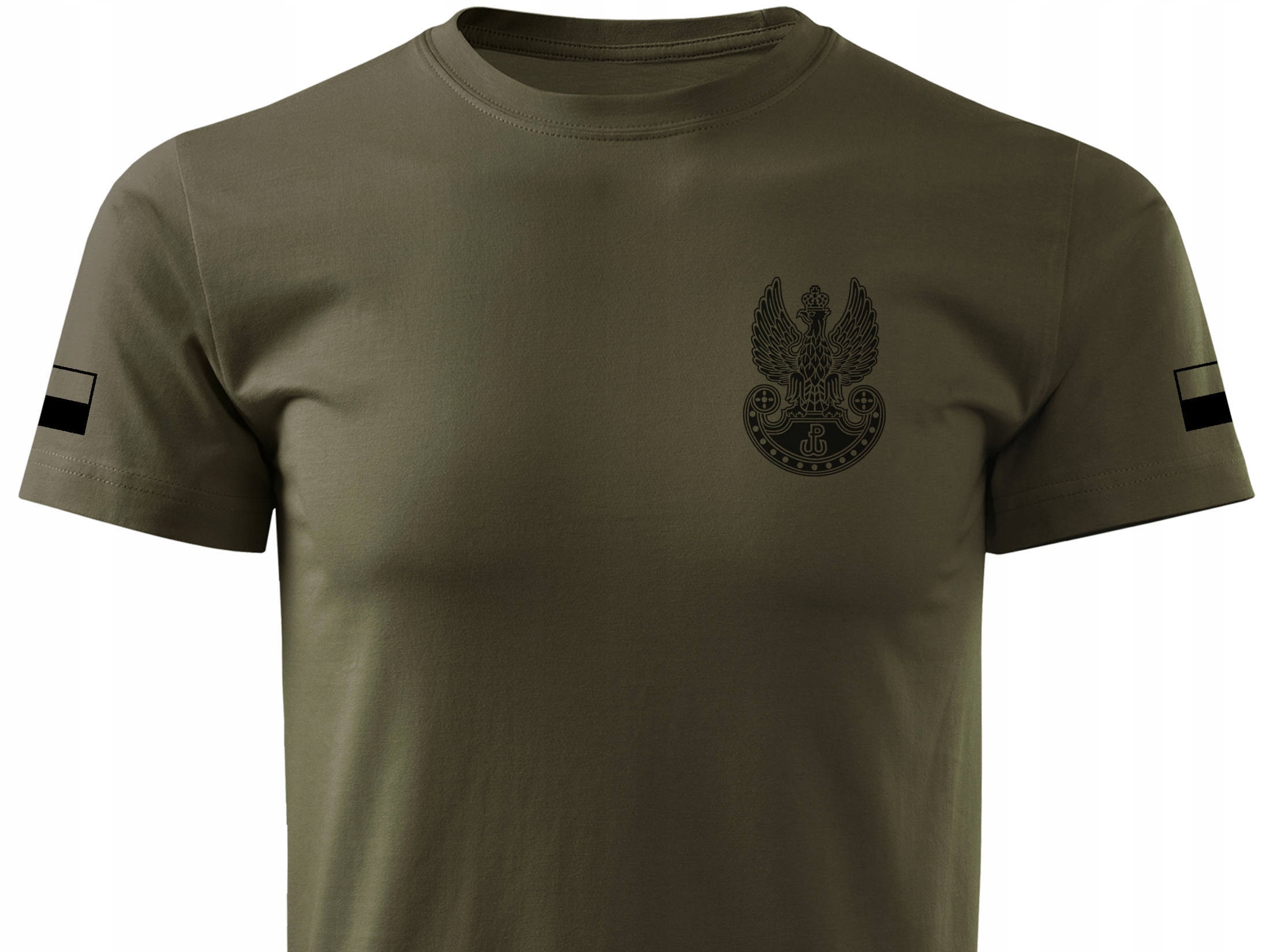 

Wojskowy T-shirt Mon z Orłem Wot i flagami Polski