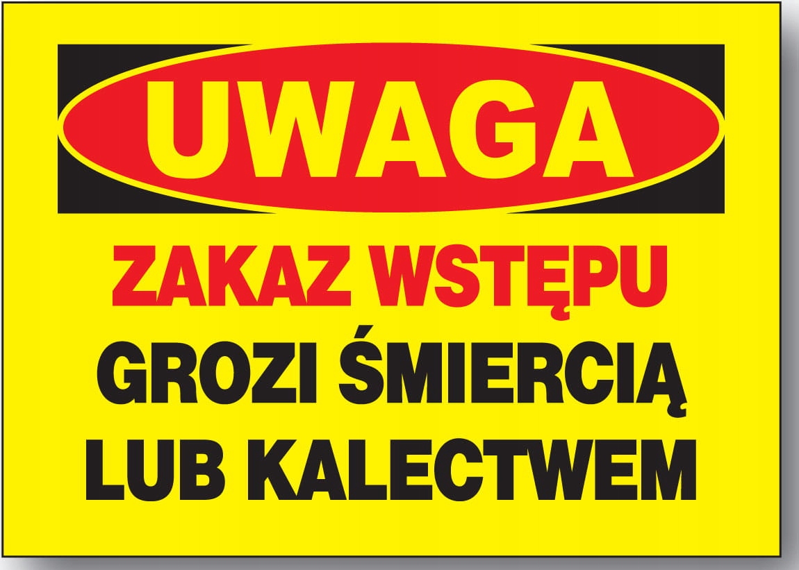 

BTO-58 Znak Tablica zakaz wstępu grozi śmiercią