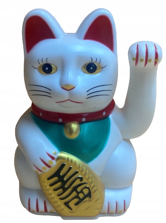 Japoński Kot Maneki-Neko Chiński Szczęścia 13cm