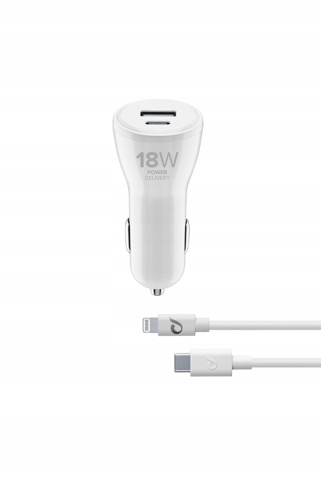 Nabíječka Usb-c Car Charger Dual Kit C2L 30W White