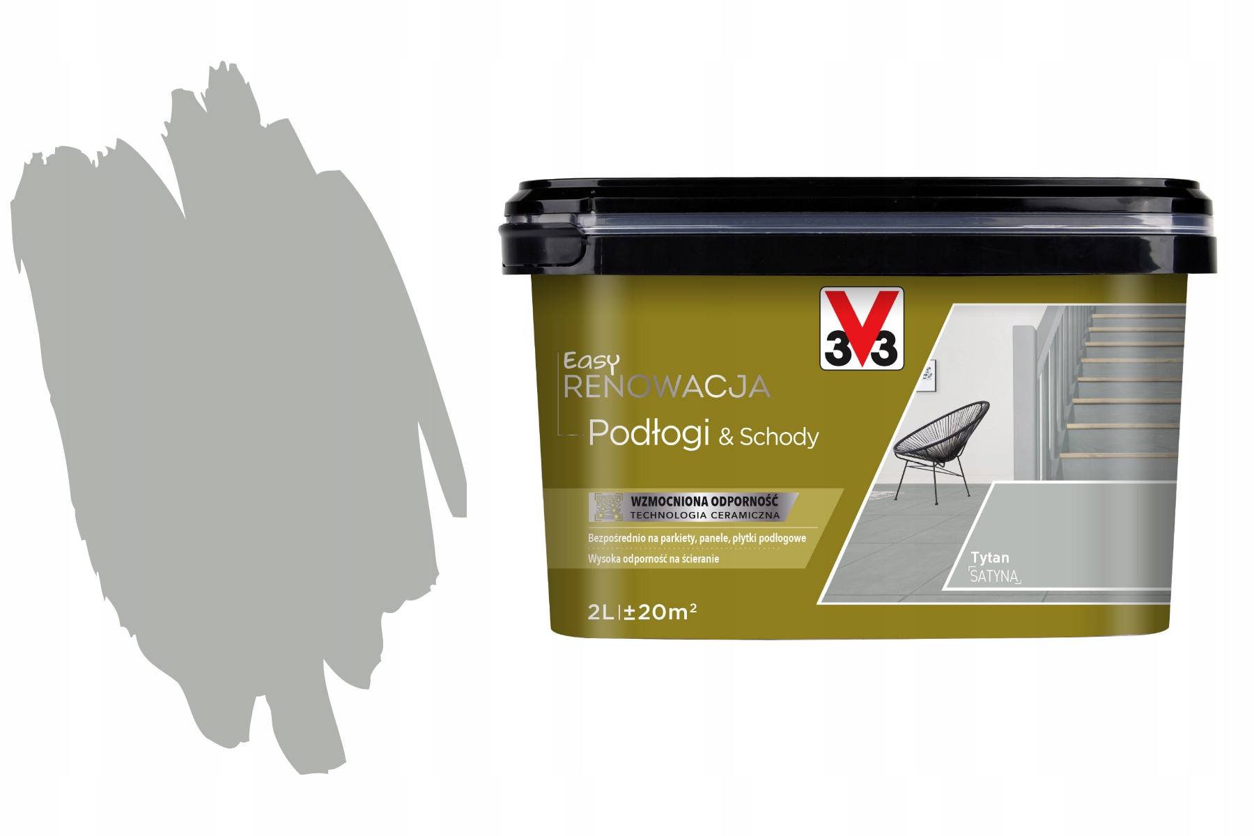 3V3 Easy Renovace Pvc Kafli Dlaždice Schody Garáž Boazeria Titan 2000ML