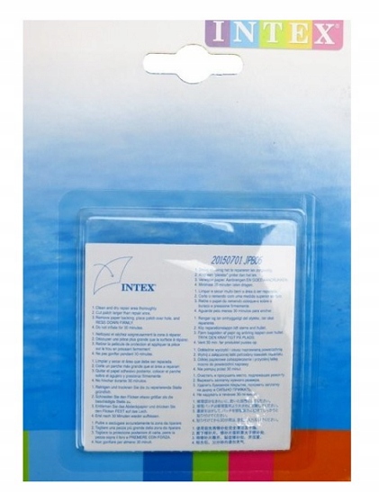 ŁATKI NAPRAWCZE SAMOPRZYLEPNE BASEN PONTON MATERAC Marka Intex