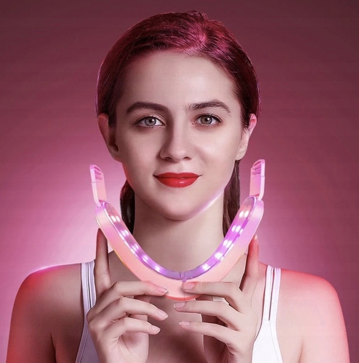 MASAŻER TWARZY LIFTING V PODBRÓDKA TERAPIA LED 2w1 PL Typ pulsacyjny