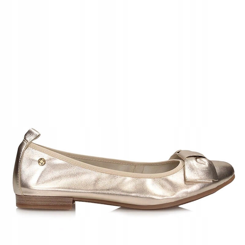 Dámské polobotky Maciejka 03512-70/00-0 bílo-stříbrné kožené baleríny