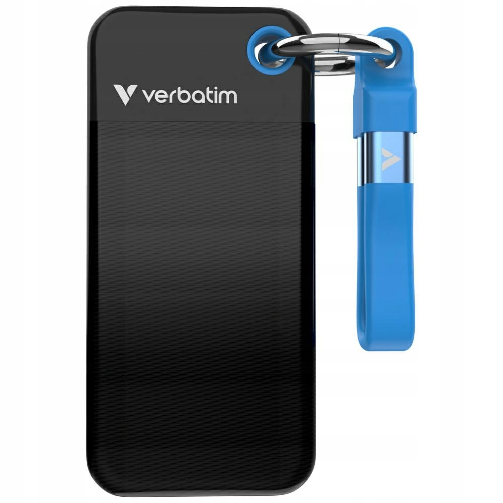 Verbatim Ssd disk 2TB – kľúčenka s káblom Usb 3.2 gen. 2 čierno-neb