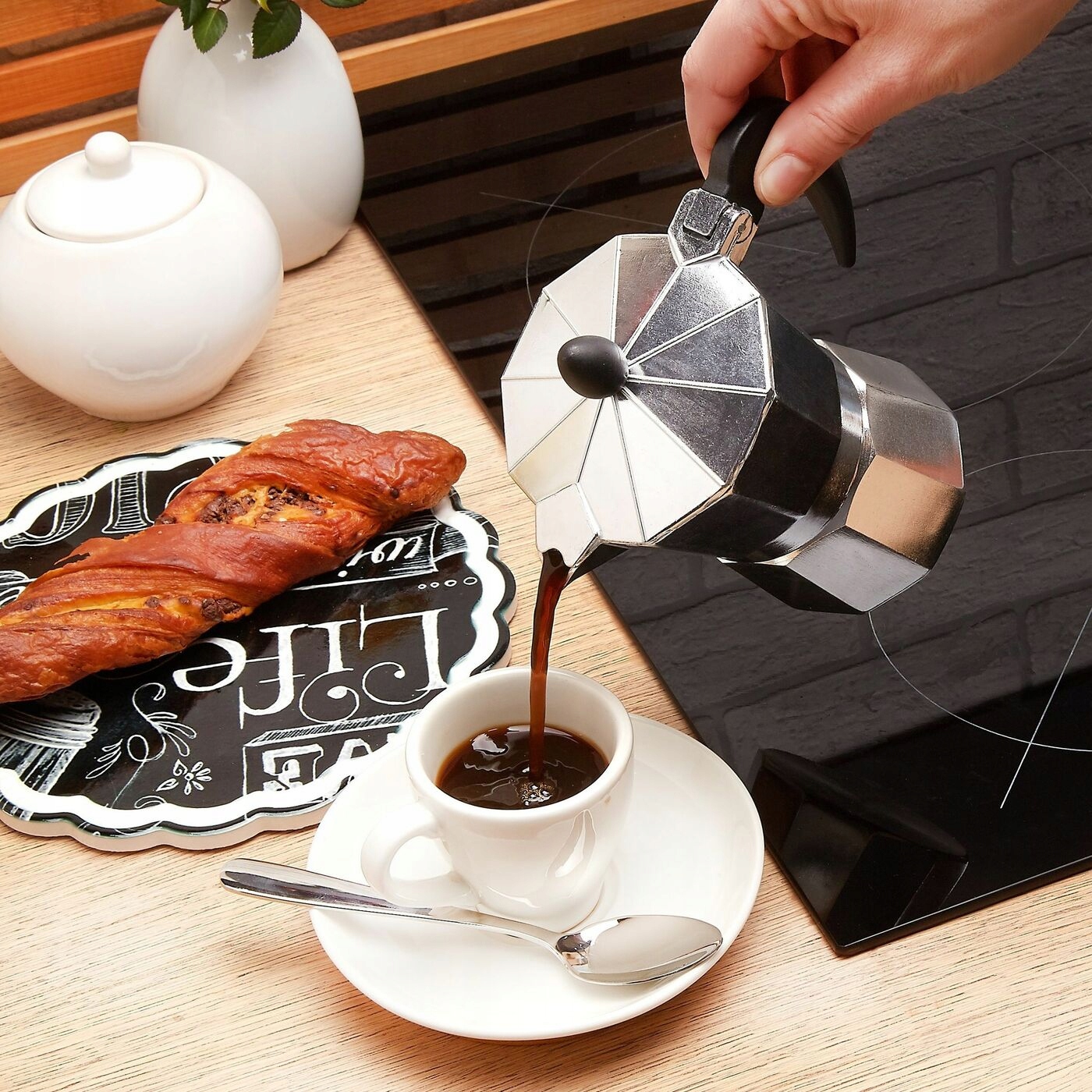 KAWIARKA ESPRESSO 3 filiżanki mały ekspres DO KAWY ZAPARZACZ ciśnieniowy Kod producenta 5907558708097