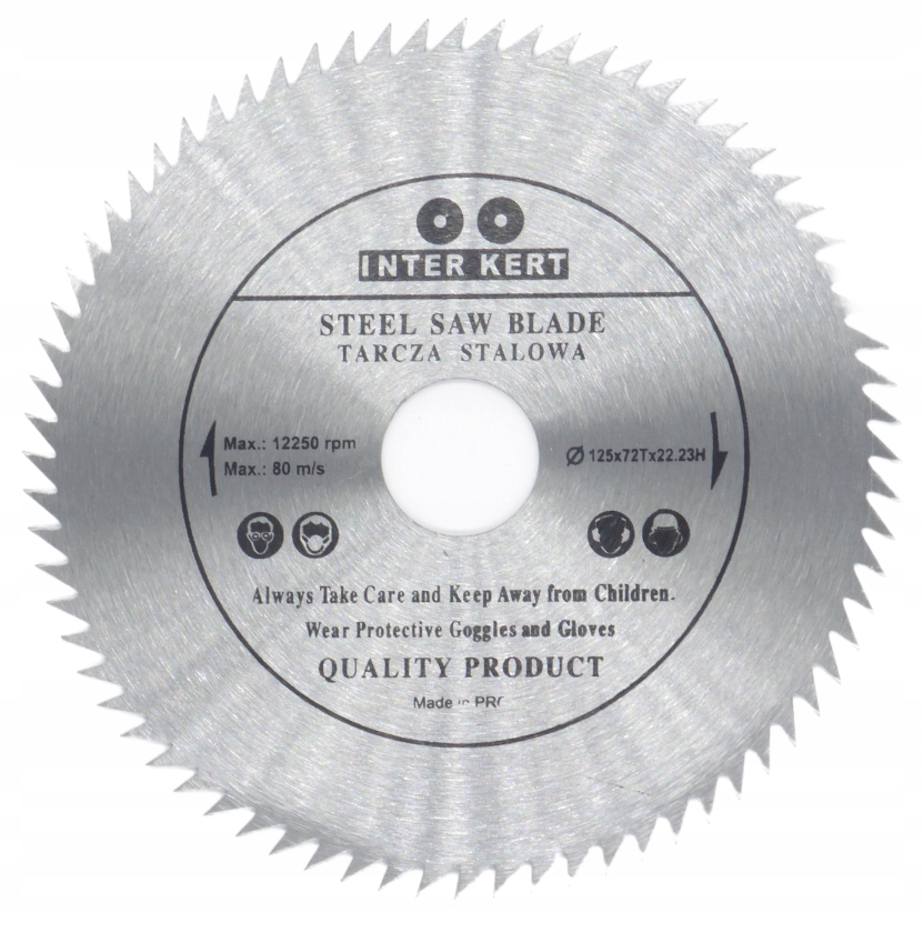 TARCZA DO DREWNA BEZ WIDII 125mm x 22.2 x 72 zęby