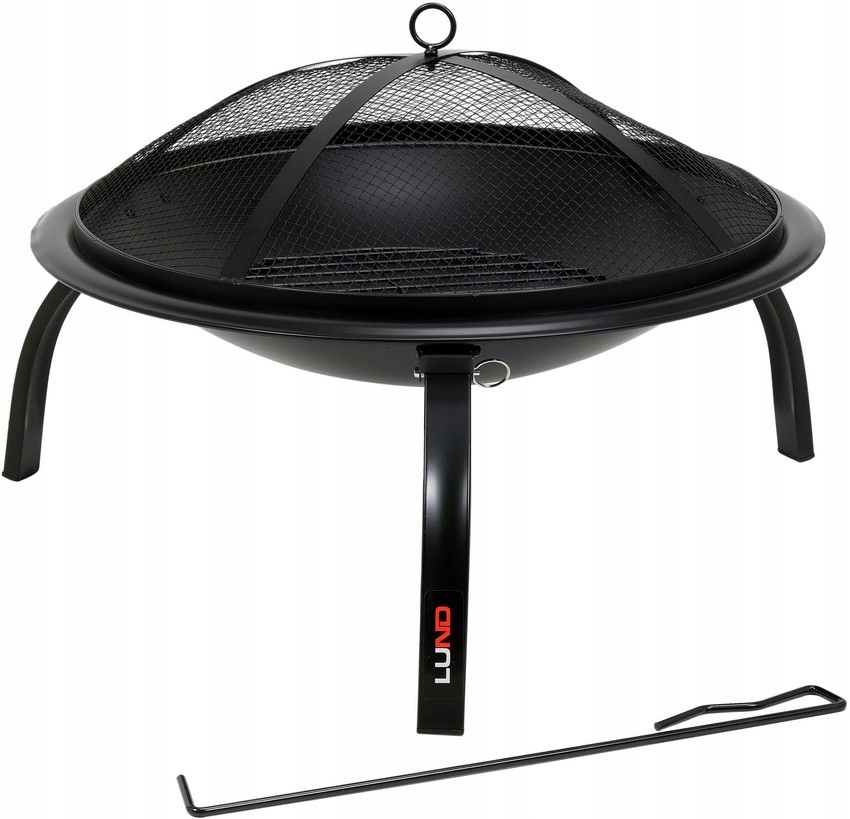 Skladacie Oceľové Ohnisko S Nožičkami 56X39 CM Záhradné Grilovacie W-99912