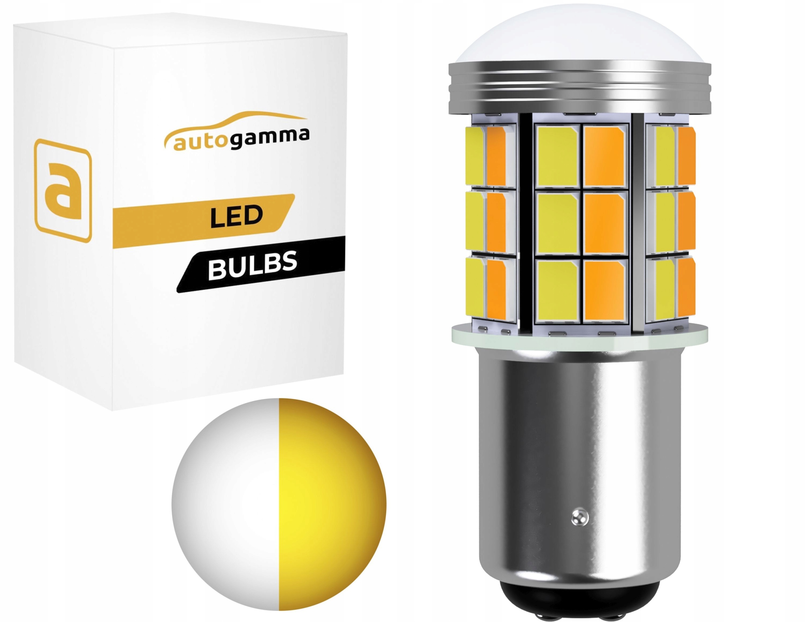 

Żarówka W21W Led 7440 Biały Pomarańczowy