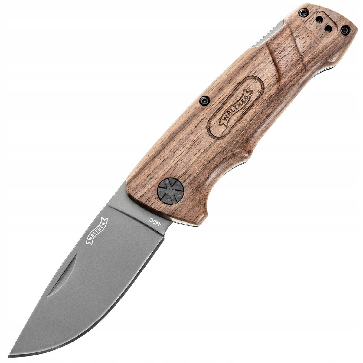 Nůž Turistický dřevěná rukojeť Ocel Čepel 7.5 cm Walther Bwk