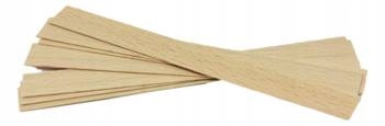 Dřevěný knot na vosk 100 ks délka 15 cm šířka 2 cm