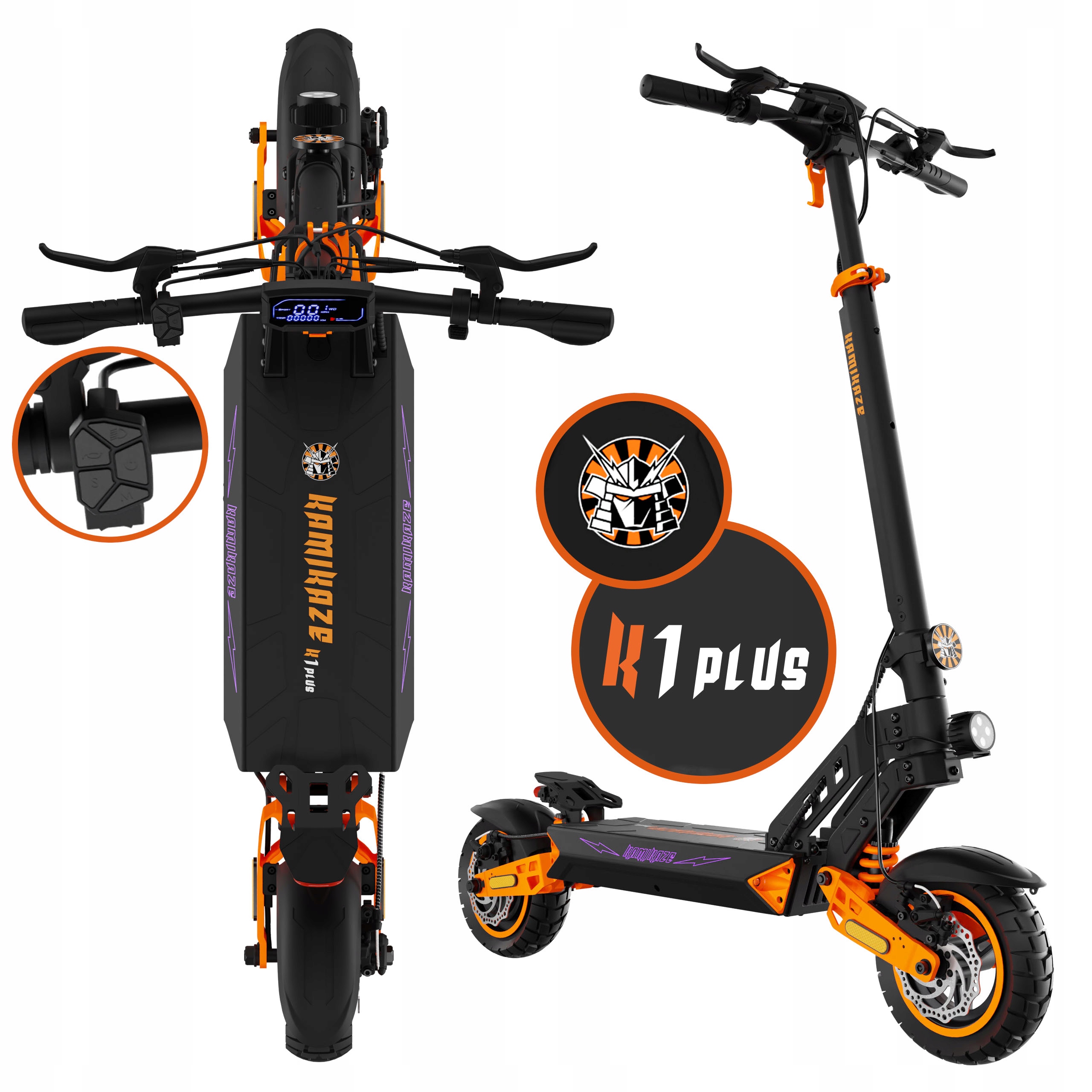 Kamikaze K1 Plus Pojazd elektryczna 20Ah 1400W 48V 45 Km/h 80KM