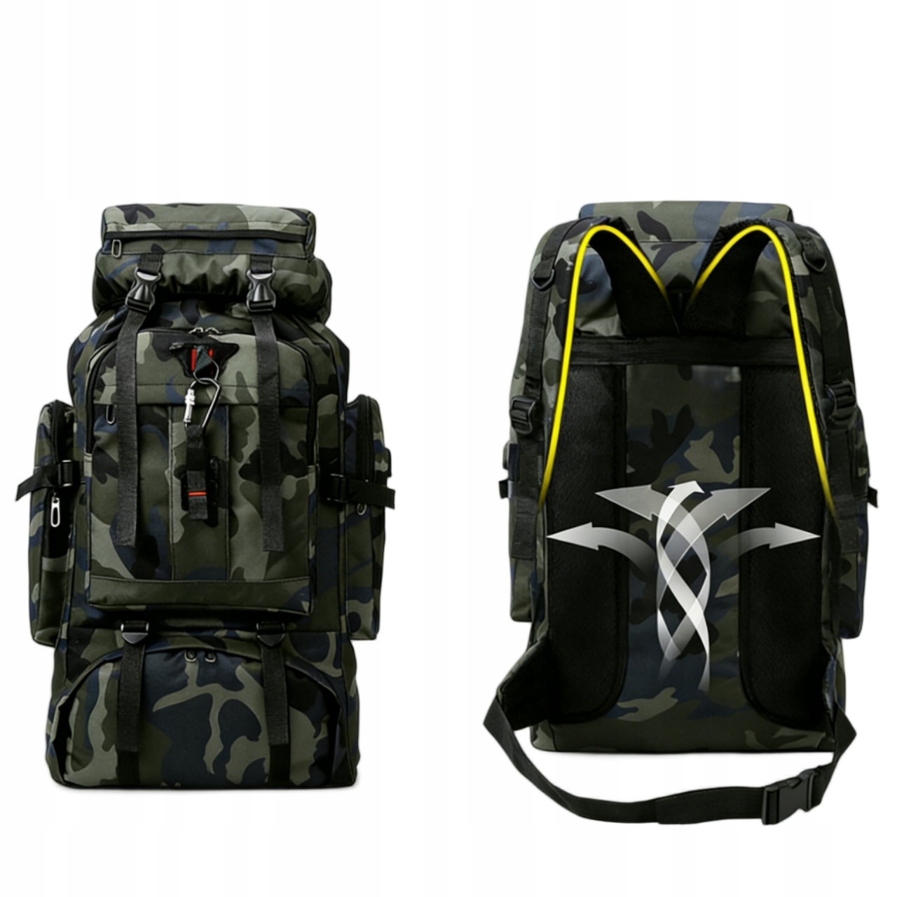 Plecak Turystyczny 80L Górski Taktyczny Bardzo Pojemny Wytrzymały