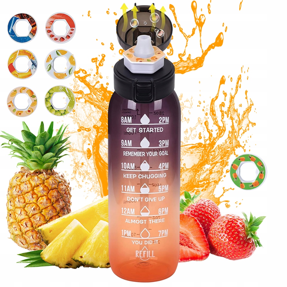 Láhev Na Vodu 1000 ML Na Turistiku S Pohodlnou Vícechuťovou Rukojetí