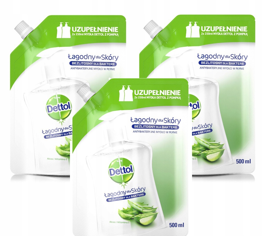 

Dettol Antybakteryjne mydło w płynie 3x500ml Aloes