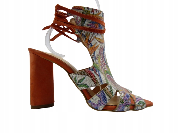 Meruňkové šněrovací sandály amazonia Kordel 37